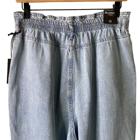 Blank NYC Stand Strong High Rise Paperbag Wide Leg Jean Elastic Waist Cotton - Picture 6 of 16